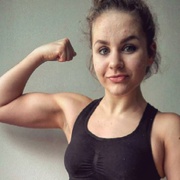 Teen muscle girl Fitness girl Barbora